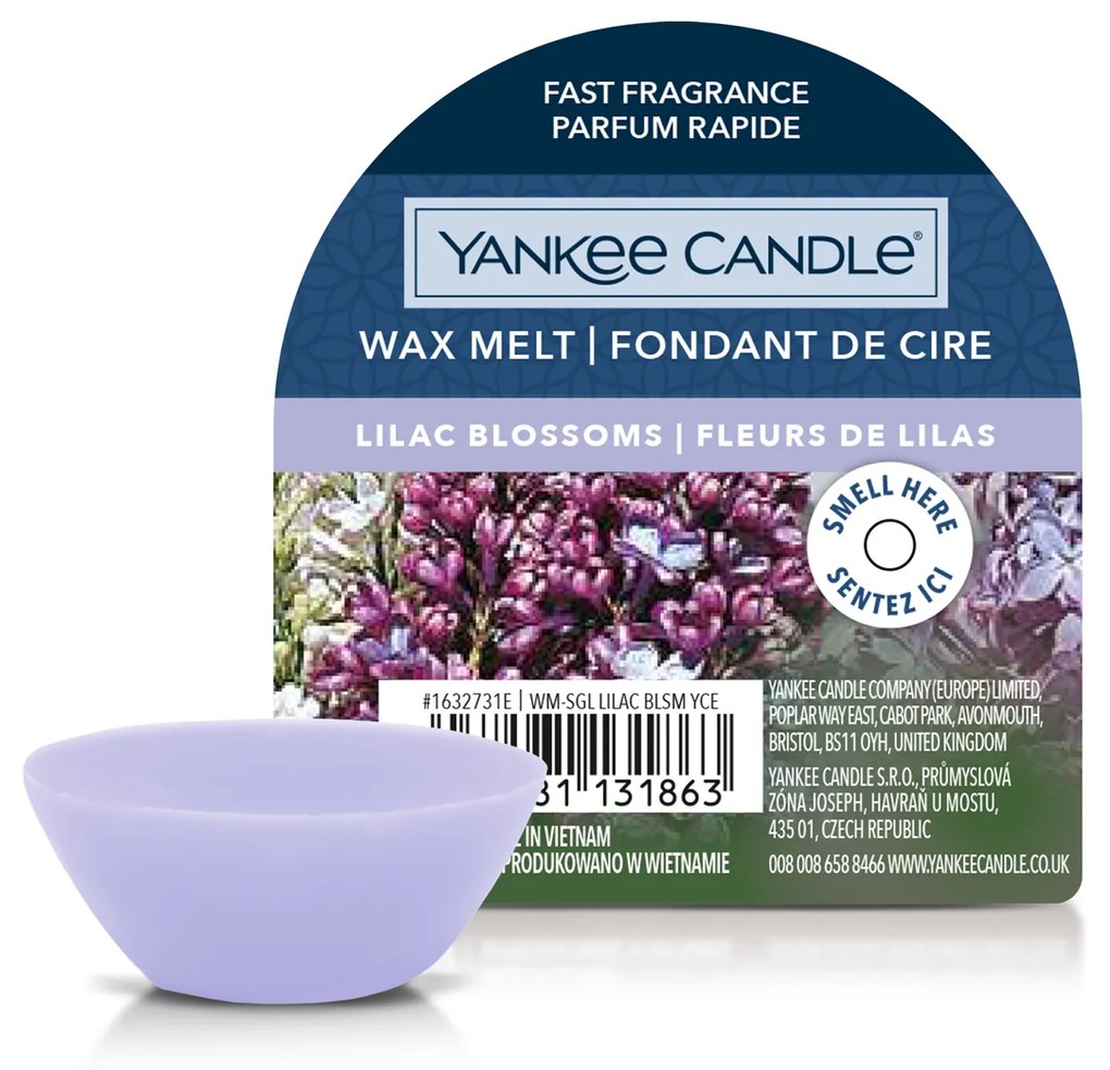 Lilac Blossoms, cera Yankee Candle per bruciatore