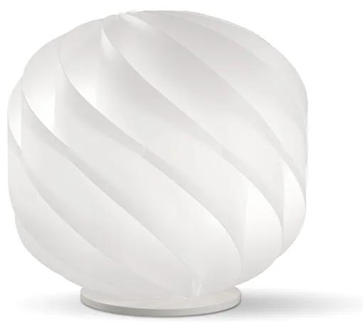 Lampada Da Tavolo Globe 1 Luce In Polilux Bianco Con Base D15 Made In Italy