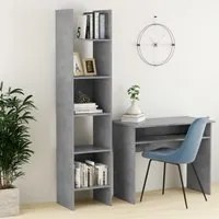 Libreria Grigio Cemento 40x35x180 cm in Truciolato 803402