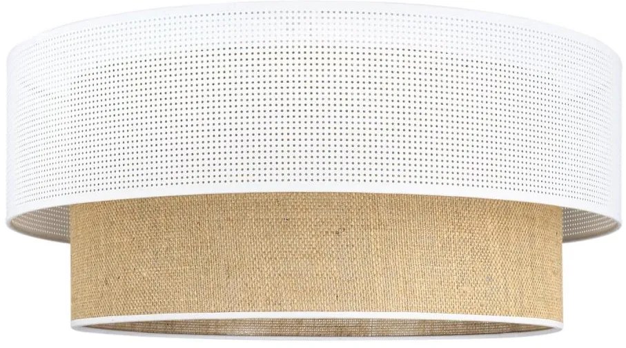 Plafoniera BORHO 1xE27/60W/230V Ø 50 cm bianco/juta