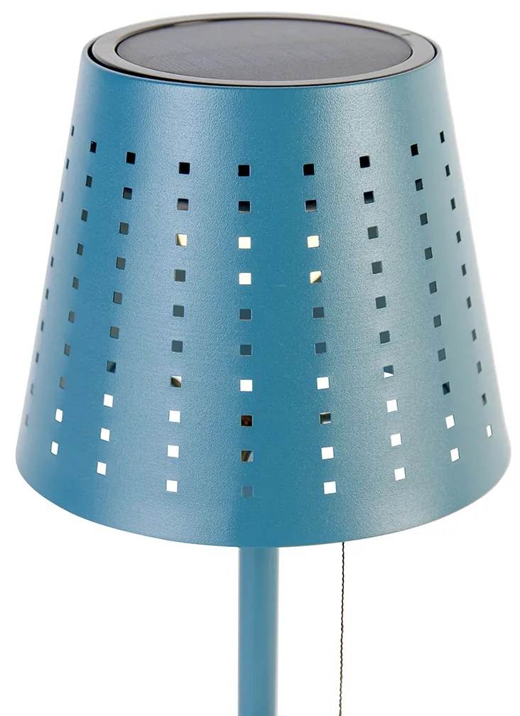 Set di 2 lampade da tavolo blu con LED dimmerabile a 3 livelli ricaricabile e solare - Ferre