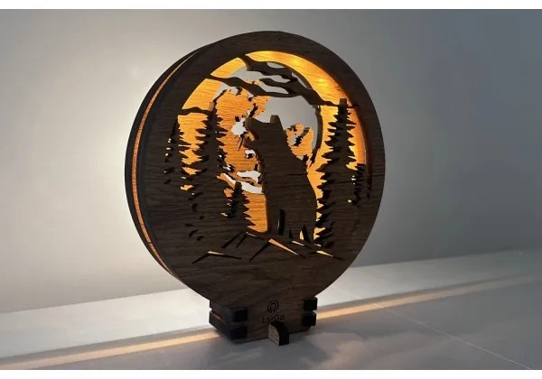 Li-Go 23574/DUB2 - LED dimmerabile decorazione da tavolo LED/12W/230V 20x22 cm rovere