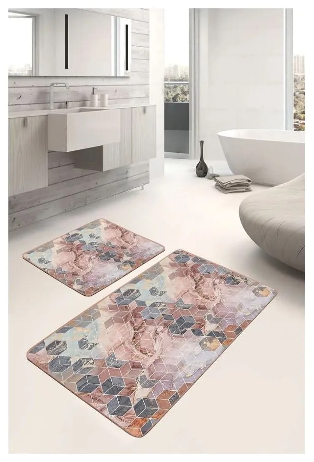 Set di tappetini per il bagno in velluto 2 pz 60x100 cm – Mila Home