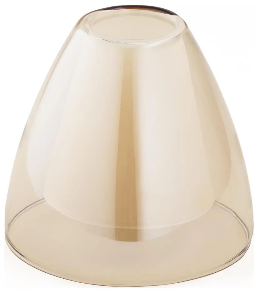 Vetro di ricambio per lampadario E27 diametro 11,5 cm beige