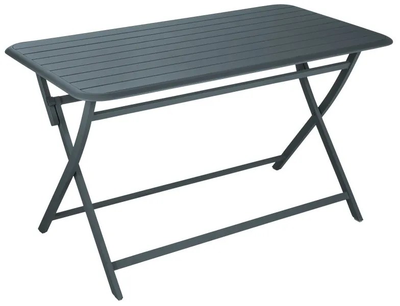 Tavolo da pranzo per giardino pieghevole Idaho NATERIAL struttura e superficie in alluminio blu per 4 persone 130x75cm