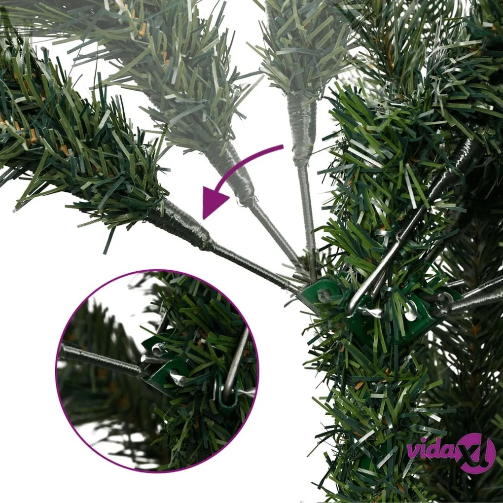vidaXL Albero Natale Artificiale Incernierato con Neve Fioccata 120 cm