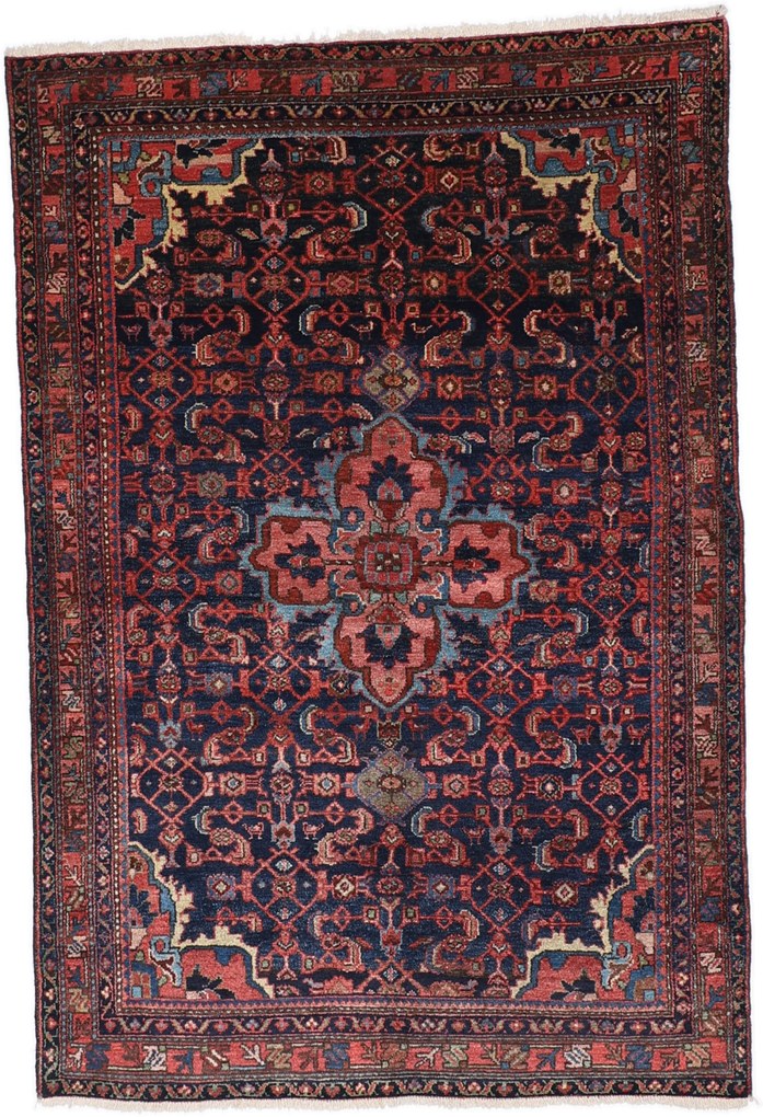Hamedan Tappeto 130 x 200 (Iran) Annodato A Mano