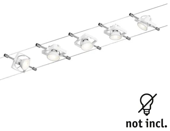 Paulmann 94149 - Set 5xGU5,3/10W faretti per sistema a cavo TECH 230V