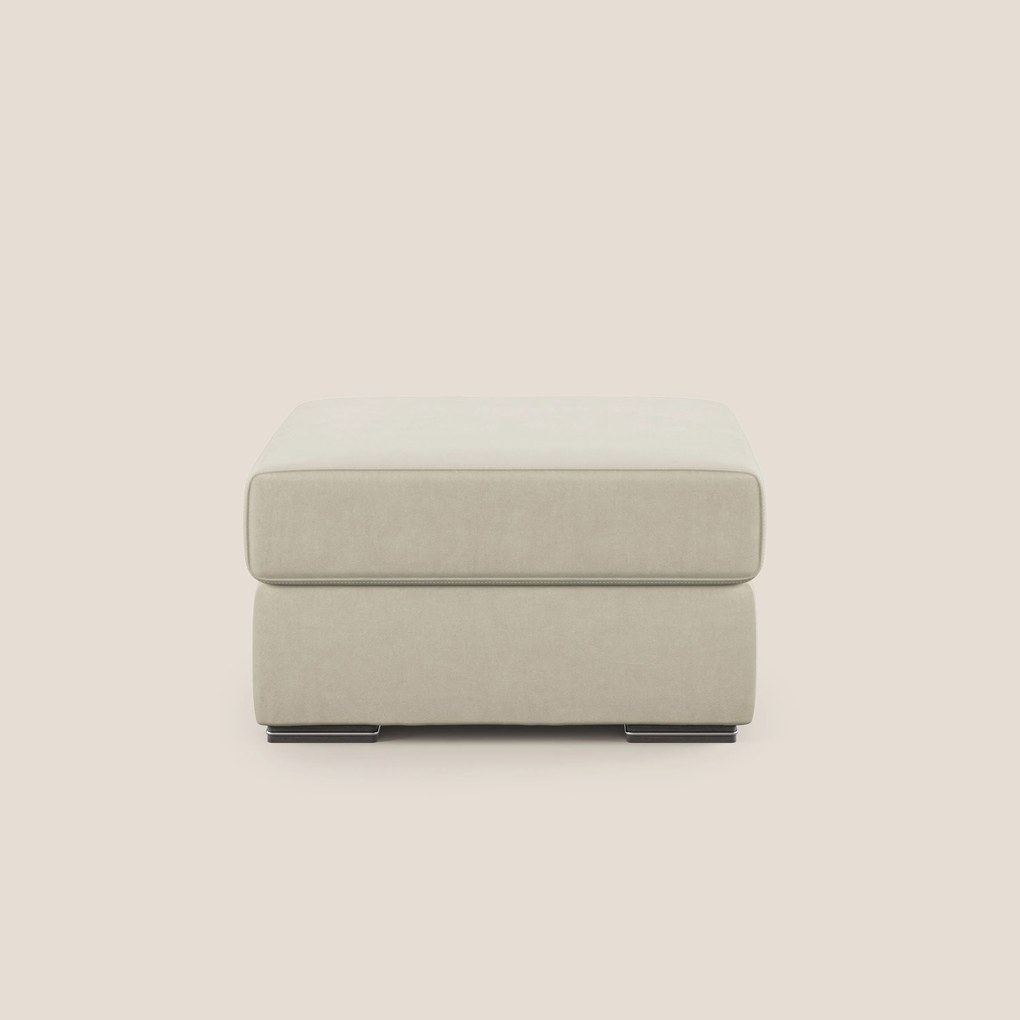 Sun pouf apribile contenitore in microfibra smacchiabile T11 panna