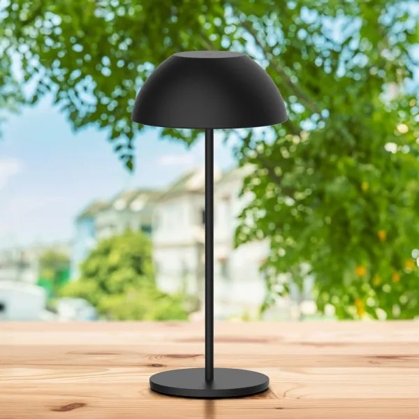 Lampada da tavolo LED dimmerabile TANZANIA LED/1,8W/5V USB 1800 mAh IP44 nero