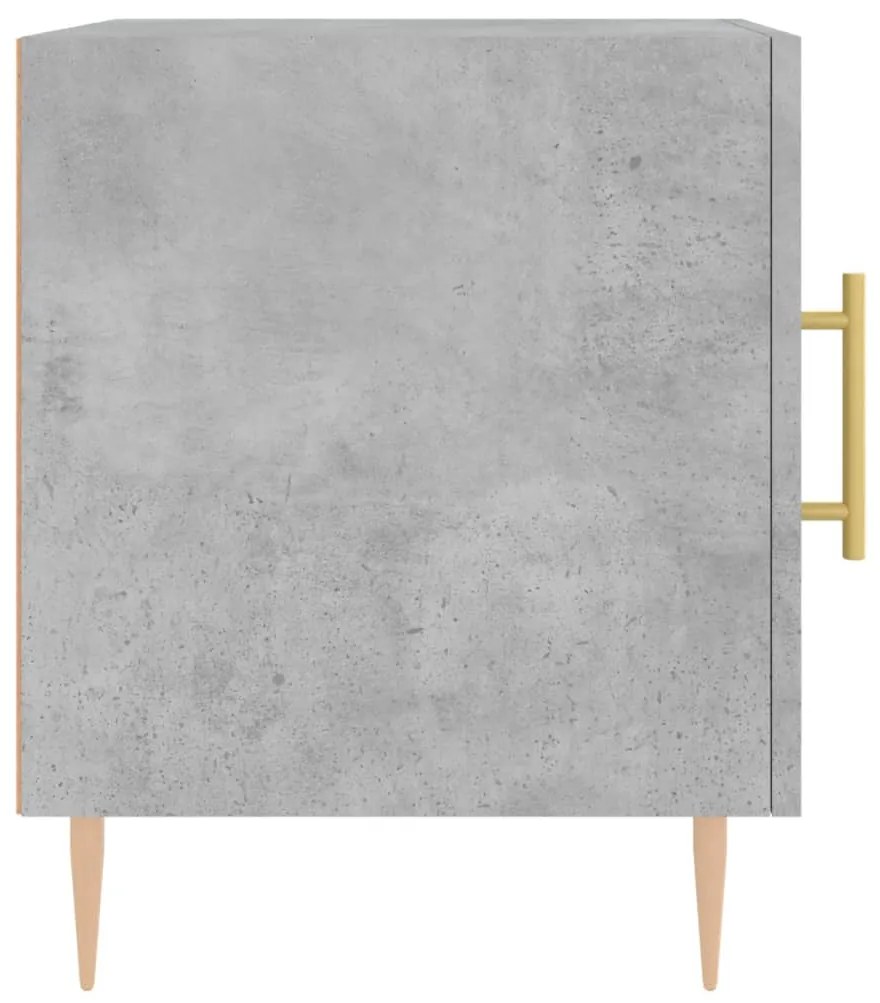 Comodini 2 pz Grigio Cemento 40x40x50 cm in Legno Multistrato