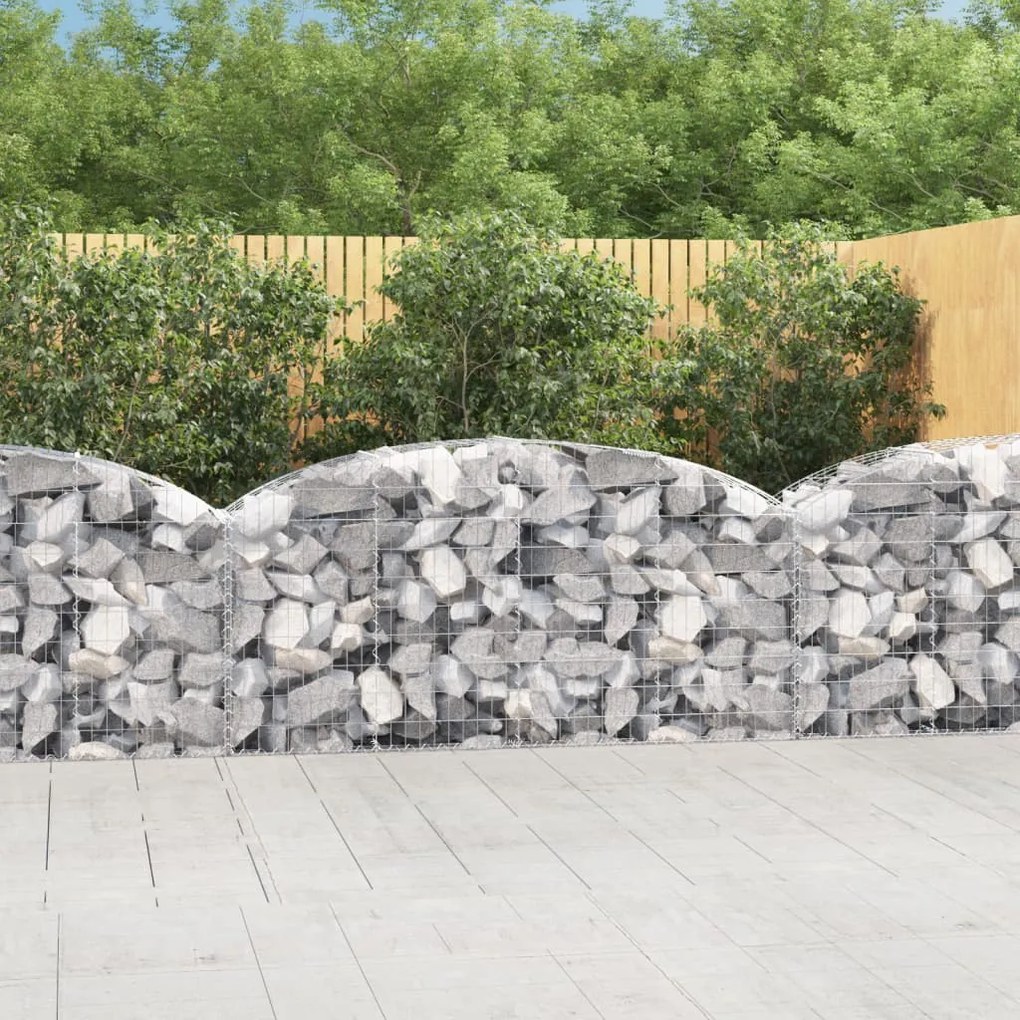 Cesto Gabbione Ad Arco 200x50x80/100 Cm Ferro Zincato /