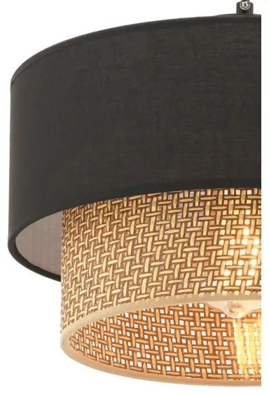 Lampadario a sospensione su cavo ECHO 1xE27/60W/230V nero/marrone