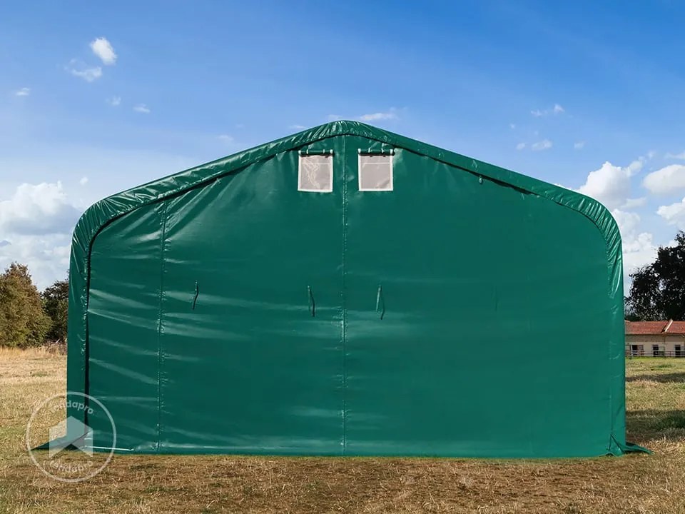 TOOLPORT Tenda agricola 6x6m, verde scuro, Telo in PVC, fissaggio per cemento - (6678175)