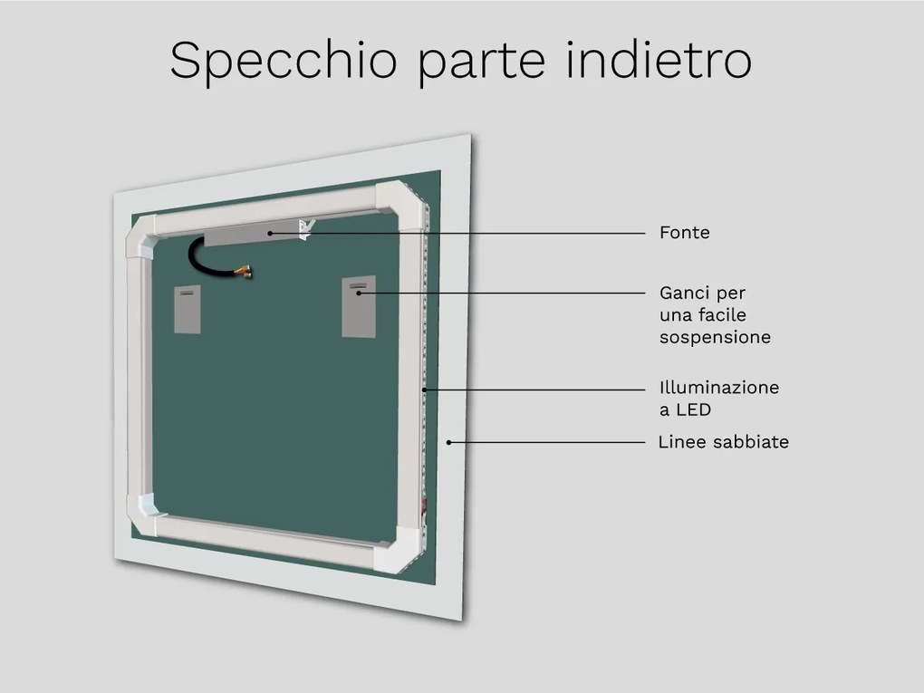 Specchio atipico con illuminazione a LED A11