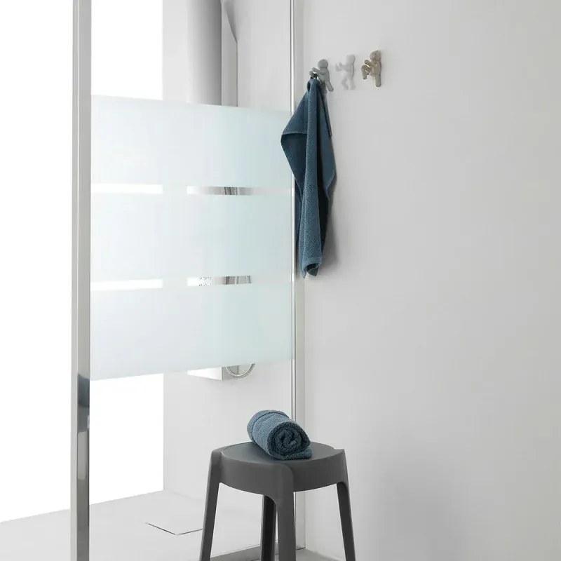 Set 3 appendini da muro bianco grigio e tortora fissaggio con viti o adesivo Bruce