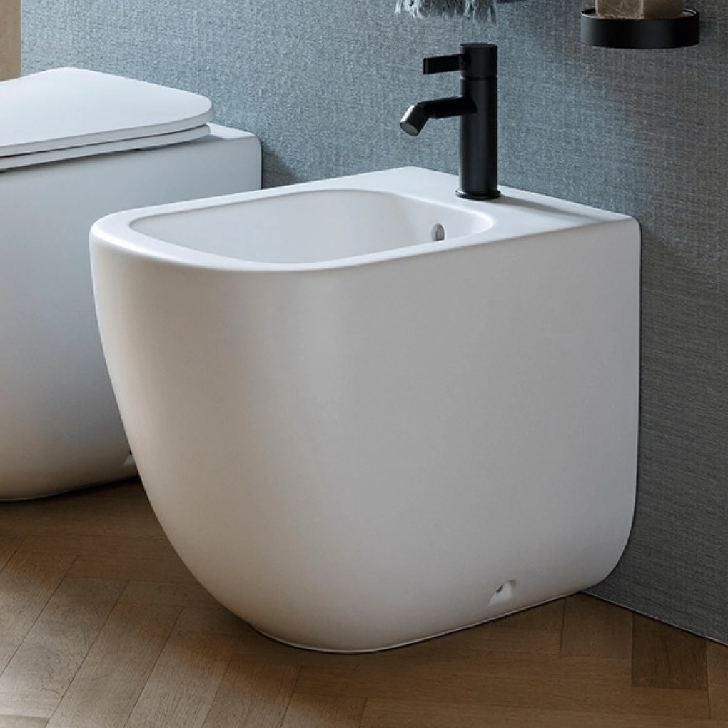 Wc a Terra Senza Brida Ceramica Cielo "Era" Bianco Lucido