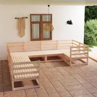 Set Divani da Giardino 8 pz in Legno Massello di Pino 3075974