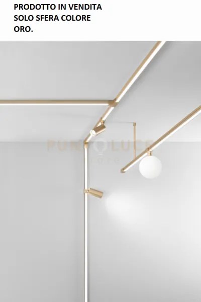 Elemento sfera ball 9w 3000k 585lm oro  d.15cm per sistema binario