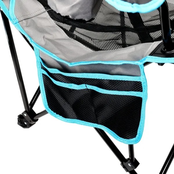 Tavolo da campeggio pieghevole + sedia grigio/blu