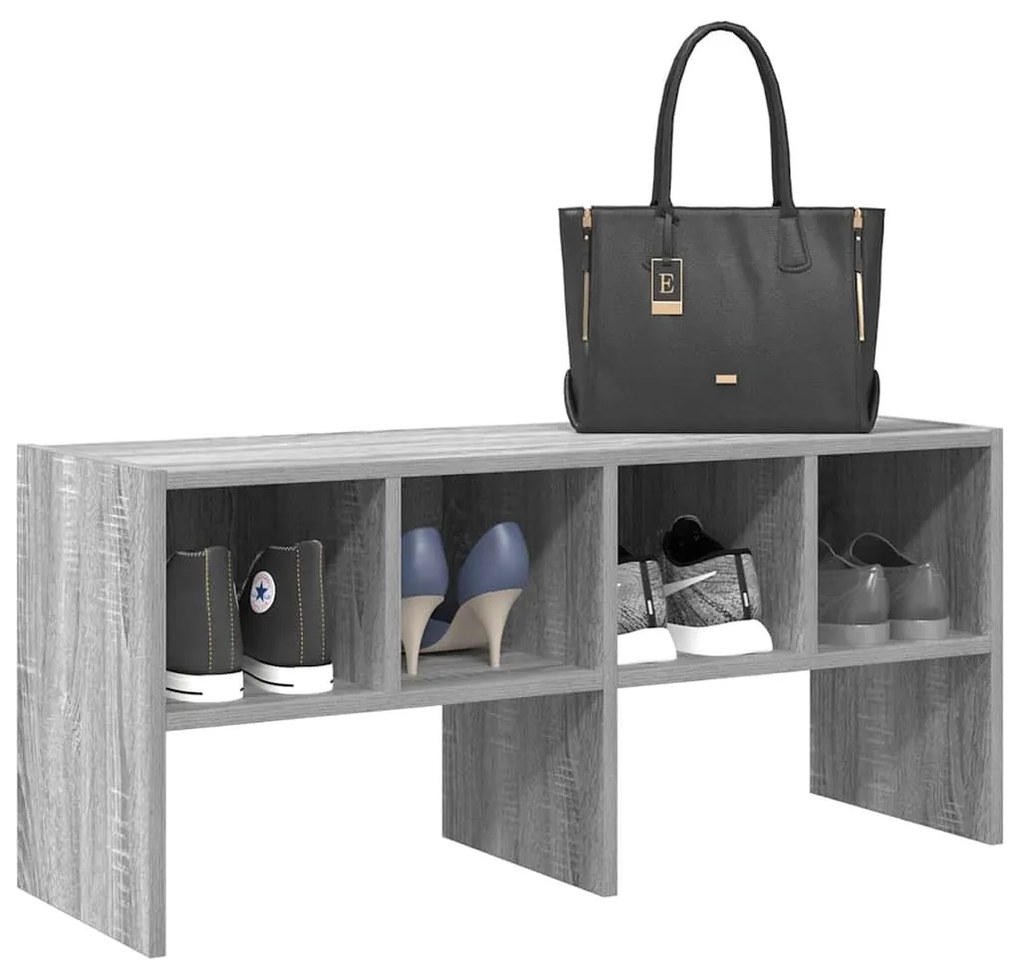 Scarpiera Impilabile Grigio Sonoma 89,5x30x40 Cm /