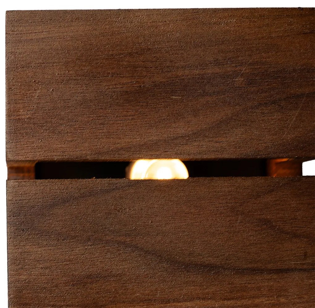 Applique da parete rustica in legno di noce 9,7 - Transfer Groove