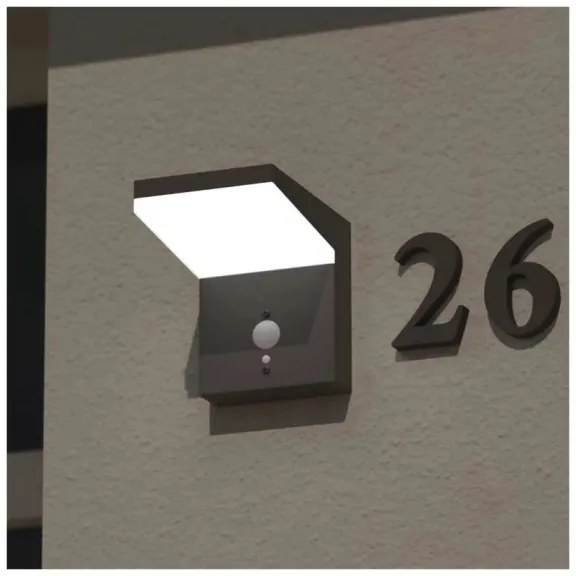 Lampada solare da parete LED con sensore LED/4,4W/3,7V 2200 mAh IP44