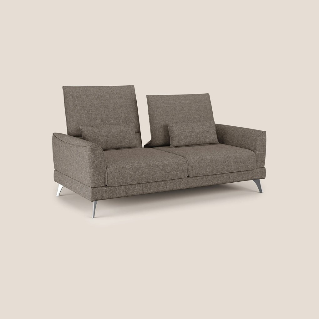 Tommy Divano relax con schienali traslanti in morbido tessuto fiammato T06 marrone