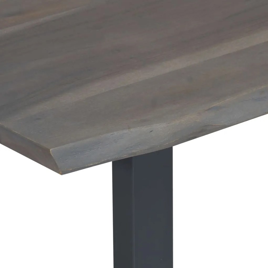 Tavolino da salotto con bordi vivi 115x60x40 cm massello acacia