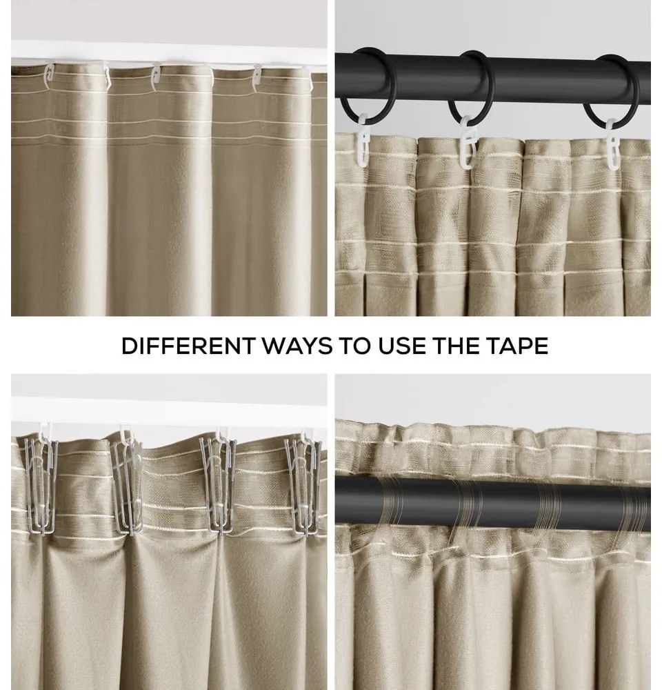 Tenda parzialmente oscurante marrone/beige in velluto 140x270 cm Pleat – Restilo