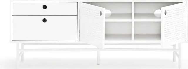 Tavolo TV bianco 140x52 cm Punto - Teulat