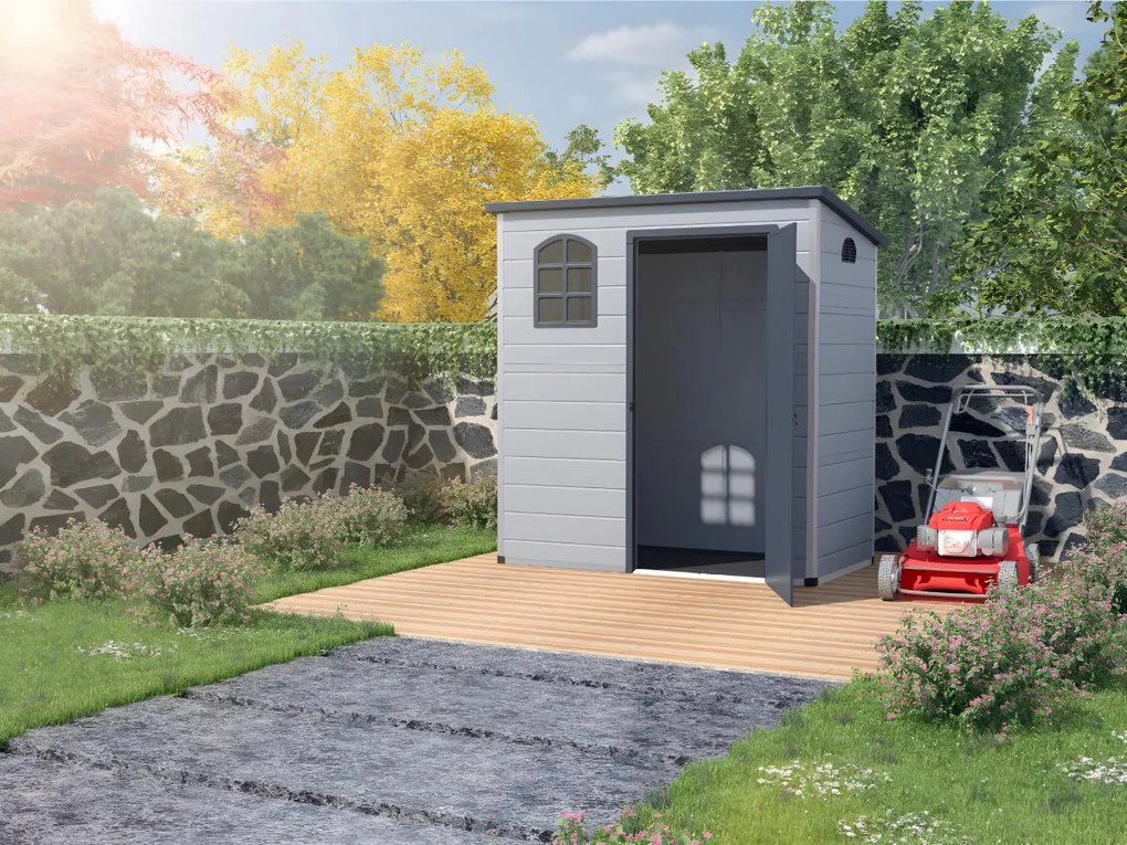 Casetta da giardino 2,12m² in Resina Antracite - NERIO