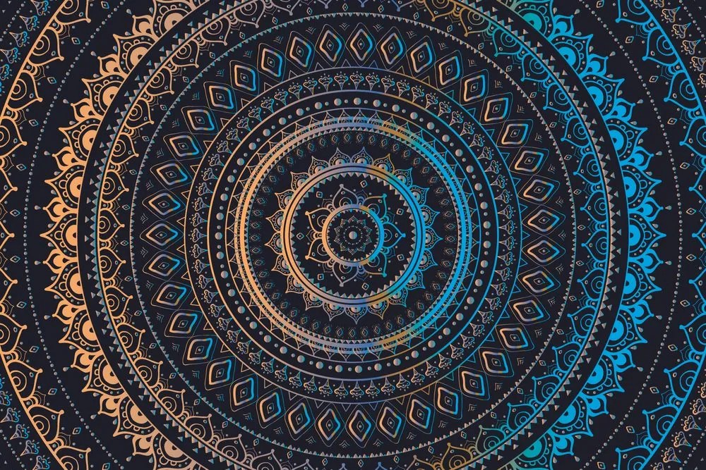 Carta da parati – Mandala con motivo solare