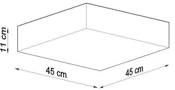 Plafoniera HORUS 45 3xE27/60W/230V nero