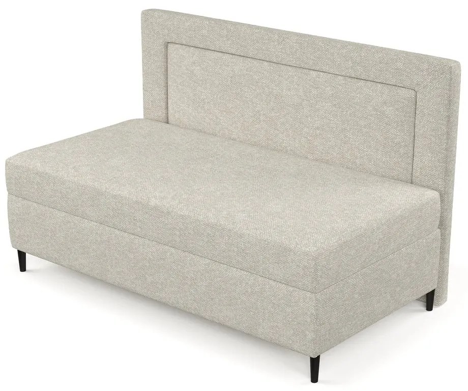 Letto singolo imbottito grigio e beige 100x200 cm Alba - Maison de Rêve