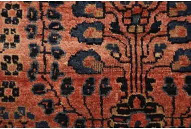 Antik Stilizzato Rosso Ruggine Blu Scuro Corsia 75x195 Cm
