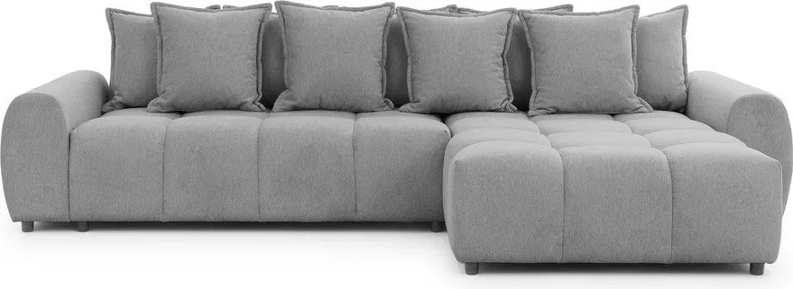 Divano angolare grigio (con penisola a destra/con chaise lounge) Albane – Ropez