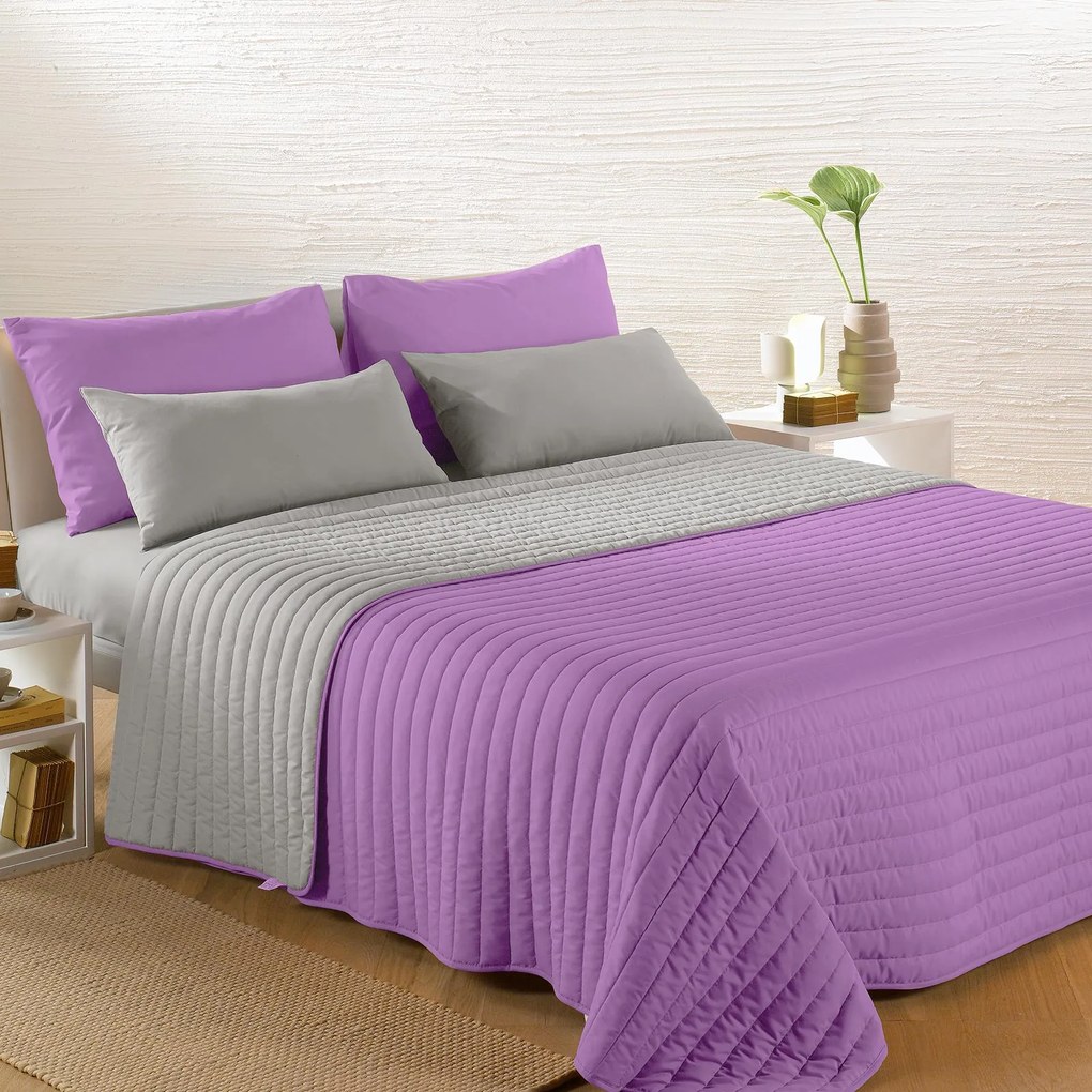 Copriletto Trapuntato Singolo Rosso Ritmo Modern, in