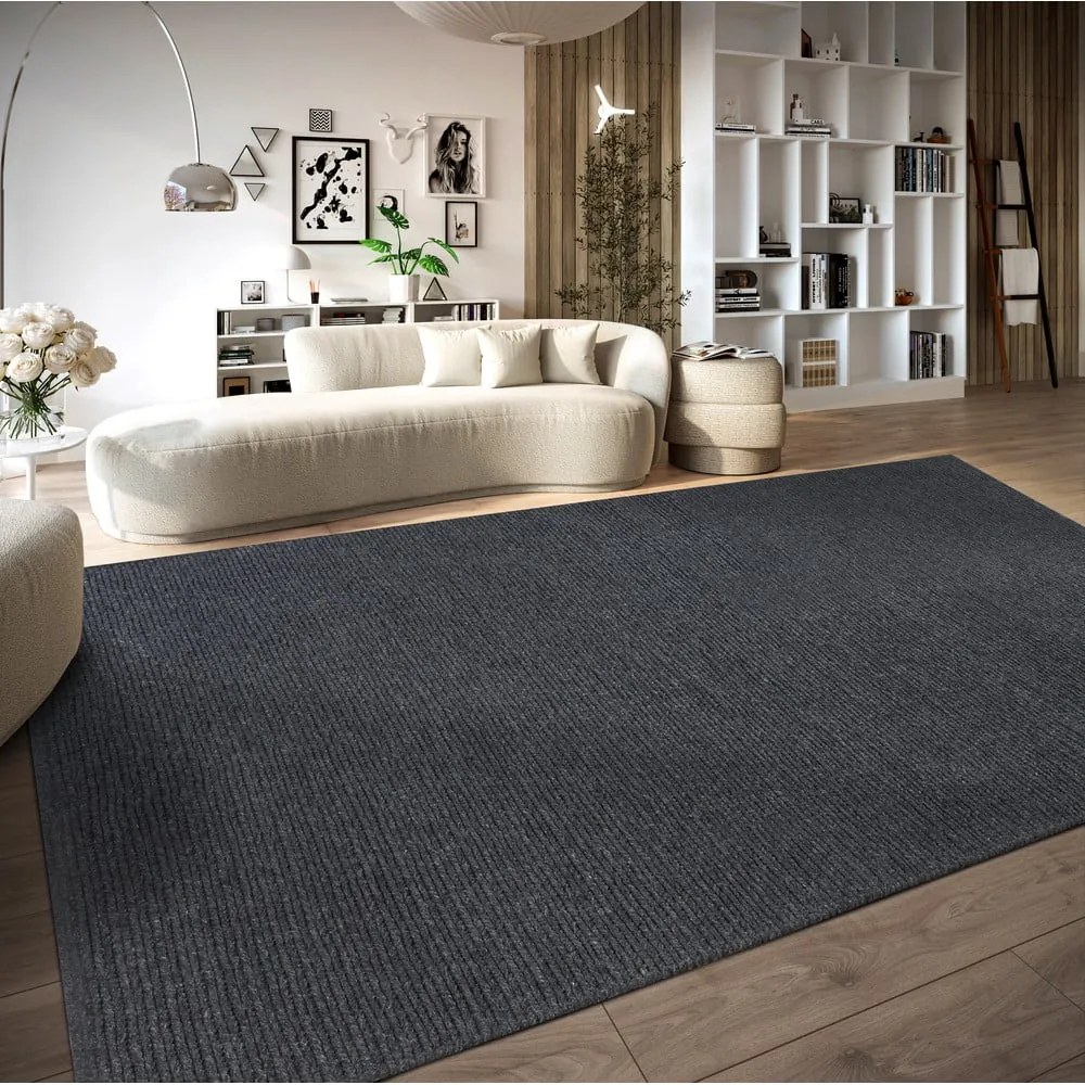 Tappeto grigio scuro in lana tessuto a mano 60x90 cm Francois - Villeroy&amp;Boch