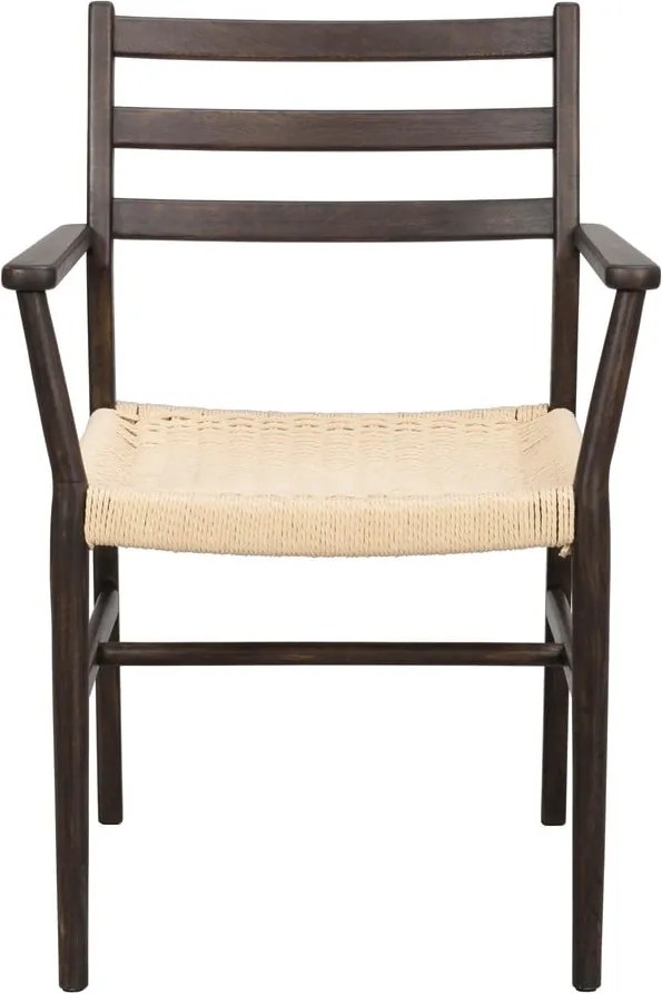 Sedia da pranzo in marrone scuro-naturale Harlan - Rowico