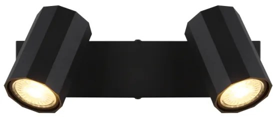 Globo 57918-2B - Faretto JAMES 2xGU10/25W/230V nero