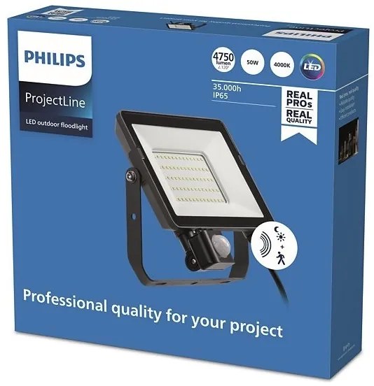 Philips - Proiettore LED da esterno con sensore PROJECTLINE LED/50W/230V IP65 4000K