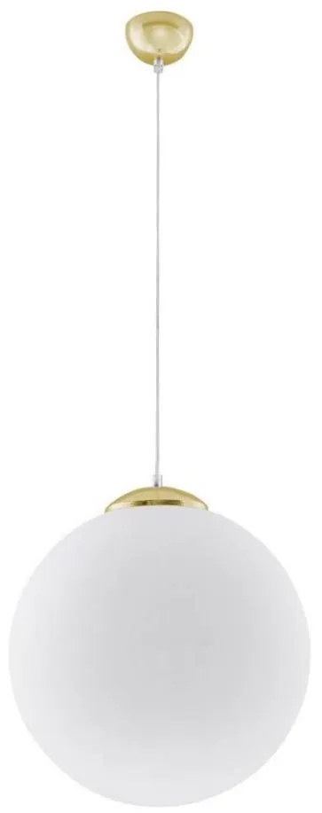 Sollux SL.0717 - Sospensione a cavo TOYA 1xE27/60W/230V Ø 40 cm bianco/oro