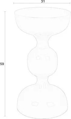 Tavolino rotondo in metallo ø 31 cm Lars – White Label