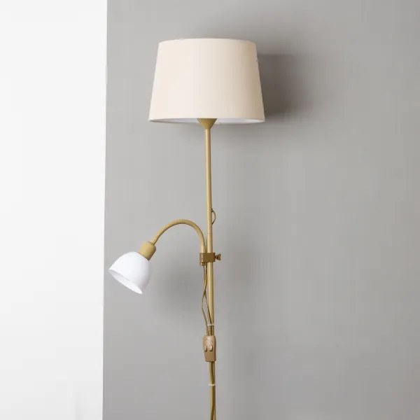 Brilagi - Lampada da terra CERIA 2 in 1 1xE27/100W/230V + 1xE14/25W oro/beige