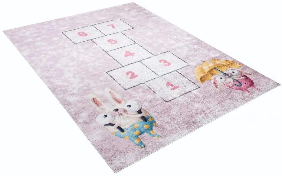 Tappeto per bambini con motivo di animali e giochi da vivaio Larghezza: 80 cm | Lunghezza: 150 cm