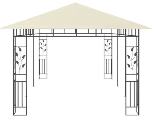 Gazebo con Zanzariera 6x3x2,73 m Crema