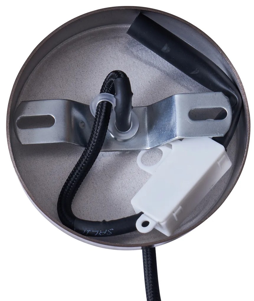 Lampada a sospensione scandinava bronzo scuro con interno dorato - Loes