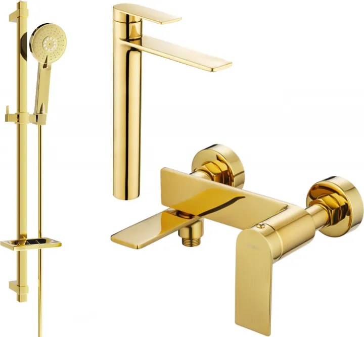 Mexen Zero DQ40 set da bagno, dorato - 7113DQ40-50