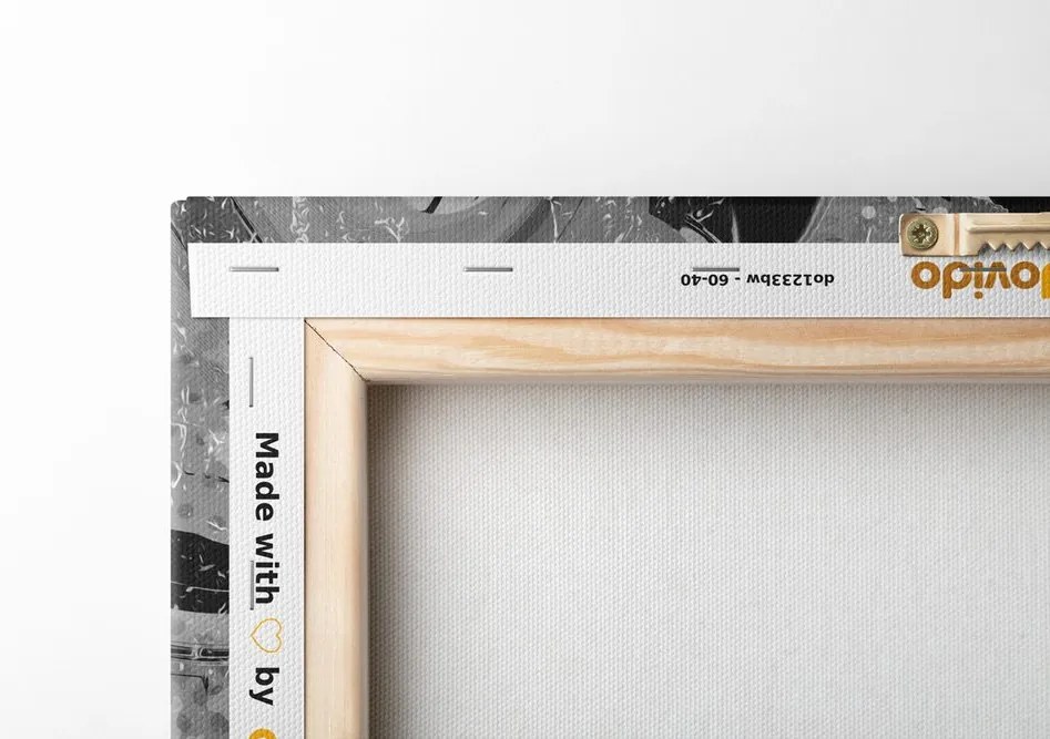 Quadro su tela – Illustrazione di cane in bianco e nero